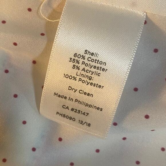 Talbots Striped Tweed Blazer Jacket Cotton Blend Collarless White Purple Pink 16 - Picture 7 of 8